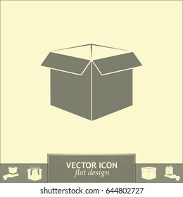 open box vector illustration. Flat design style