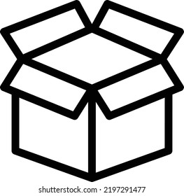 cuadro abierto Ilustración vectorial en un fondo transparente. Símbolos de calidad superior. Iconos vectoriales de línea delgada para el diseño de conceptos y gráficos. 
