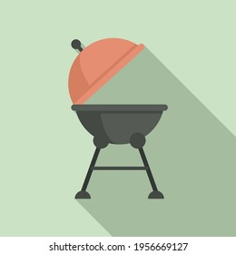 Open brazier icon. Flat illustration of Open brazier vector icon for web design