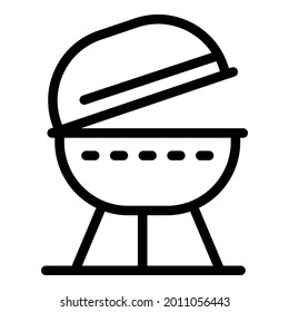 Open brazier icon. Outline open brazier vector icon for web design isolated on white background