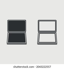 Open briefcase vector icon illustration sign for web and design