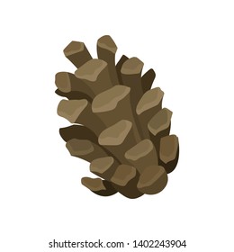 Open brown bump on a white background. Vector illustration.