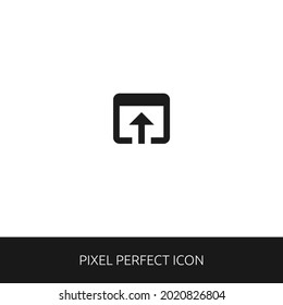 Open in Browser, Upload Pixel Perfect Icon for Web, App, Presentation. editable outline style. simple icon vector eps 10
