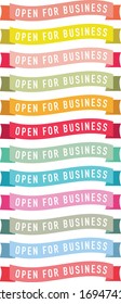 Open for business multiple banner design