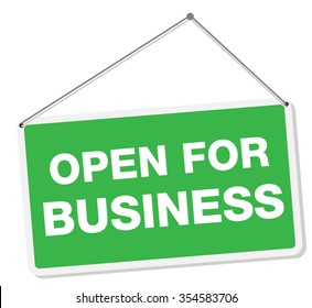 Open For Business Sign Tag