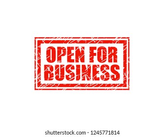 Open for Business stamp 