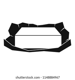 Open butter pack icon. Simple illustration of open butter pack vector icon for web design isolated on white background