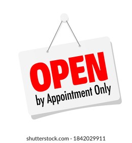 Open By Appointment Only On Door Sign Hanging