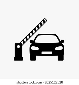 Open car barrier. Vector illustration