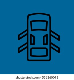 Open Car Door Icon Flat Disign