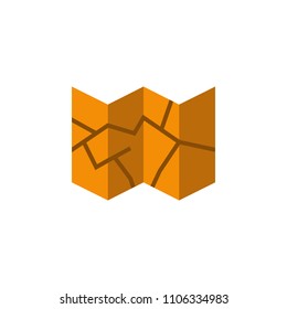open card colored illustration. Element of camping icon for mobile concept and web apps. Flat design open card colored illustration can be used for web and mobile. Premium icon on white background