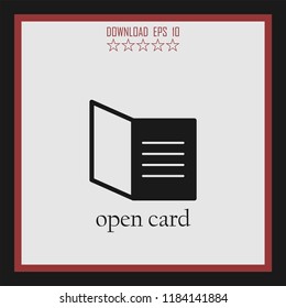 open card vector icon