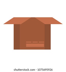 Open cardboard box