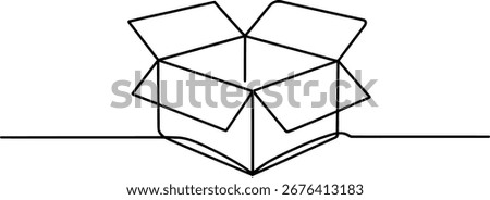 An open cardboard box with its flaps extended upwards and outwards.