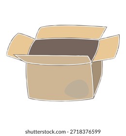 Abrir Caixa de Cartão com Ilustração Flaps