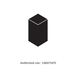 Open cardboard box icon illustration design