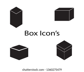 Open cardboard box icon illustration design