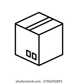 Abra el icono de la caja de cartón, que simboliza el desembalaje, la preparación del envío o la recepción de mercancías.