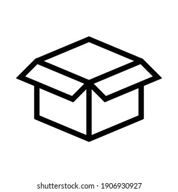 Open Cardboard Box Icon Vector