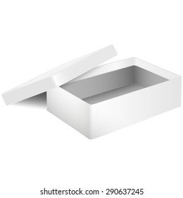 Open cardboard box isolated on  white background