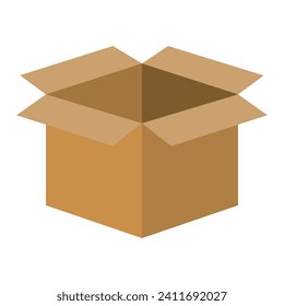 Open cardboard box line icon. Box, gift, packaging, parcel, moving, surprise, mail. Vector icon for business and advertising