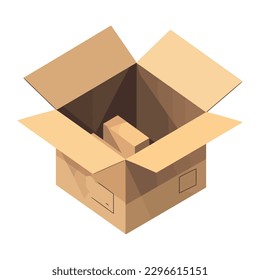 Verpackungssymbol für offene Kartons
