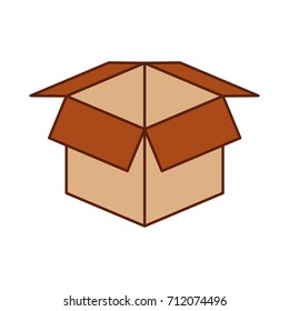 open cardboard box safety concept icon