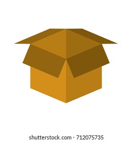 open cardboard box safety concept icon