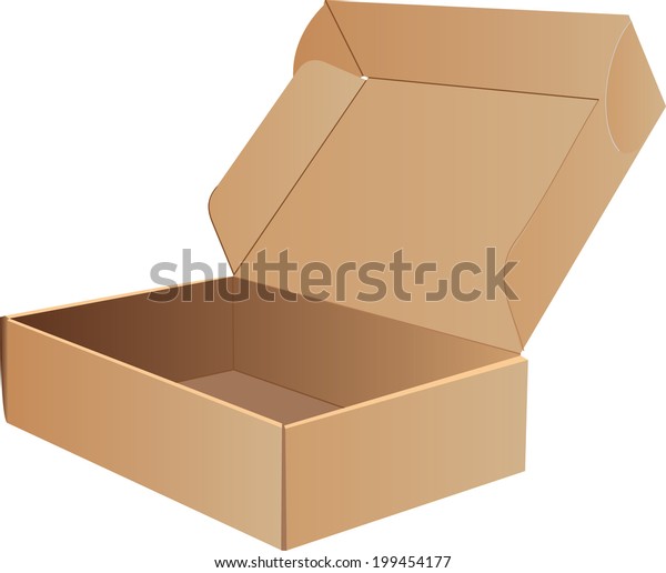 Open Cardboard Box Vector Stock Vector Royalty Free