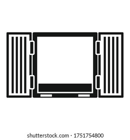 Icono de contenedor de carga abierta. Ilustración simple del icono del vector del contenedor de carga abierto para el diseño web aislado en fondo blanco
