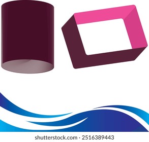 Open carton box 2 .Rectangular packaging box