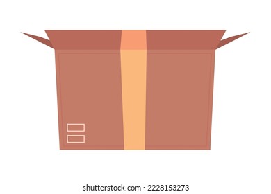 icono de caja de cartón abierto aislado