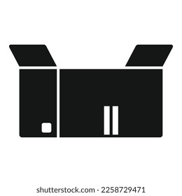 Open carton box icon simple vector. Paper food. Recycle container
