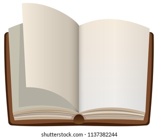 Open Cartoon Book Empty Blank Pages Stock Vector (Royalty Free ...