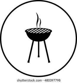 open charcoal grill symbol