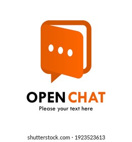 Open chat logo template illustration