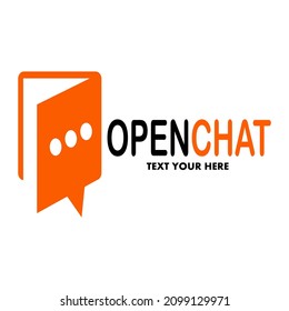Open chat vector logo template. This design use consult symbol. Suitable for business