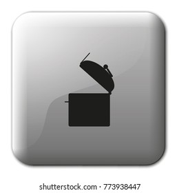 Open chest flat vector icon.