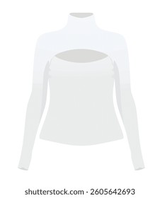 Open chest t shirt. vector