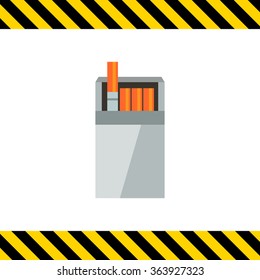 Open cigarette pack