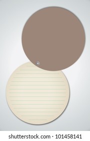 Open Circle Brown Notebook Vector