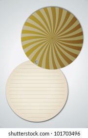 Open Circle Spiral Ray Cover Notebook Vector