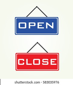 open and close board illustration vector