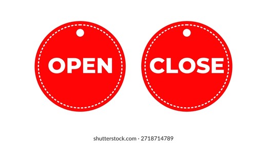 Open and close button icons isolated on transparent background for user interface navigation and application design