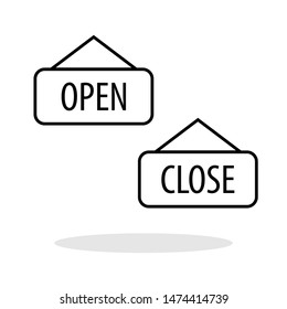 Open / Close icon in flat style. Signs for open and close symbol for your web site design, logo, app, UI Vector EPS 10.