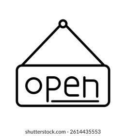 Open and close icon set. Open and close hanger board icons on transparent background. Open close sign on wooden board. Open and close board symbol hanging in shop, restaurant, vector illustration