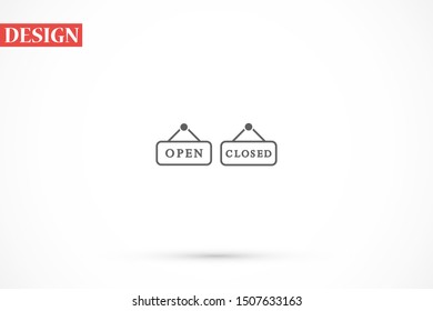 Open Close Icon Vector Design Template. icon for people vector icons