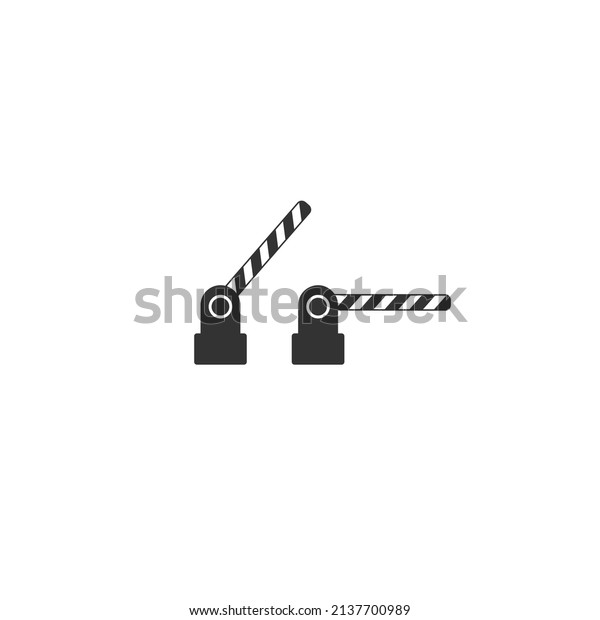 Open and close obstacles icon in modern flat\
sign. Vector illustration
