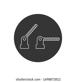 Open and close obstacles line icon. Vector illustration