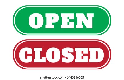 Open Close Sign Board Vector Illustration Stock Vector (Royalty Free ...